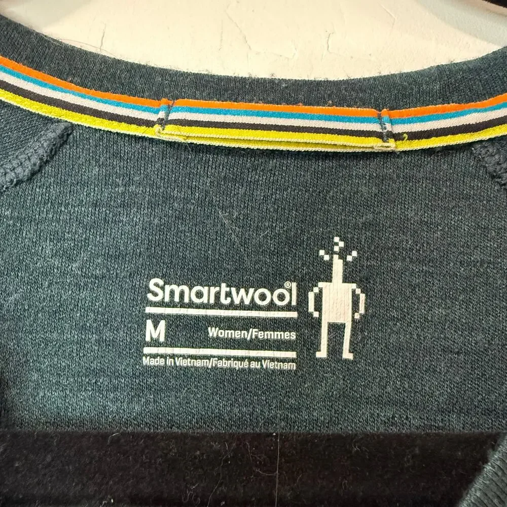 Smartwool Women's Merino Wool Crew Baselayer Merino Long Sleeve Medium Teal - Picture 4 of 6